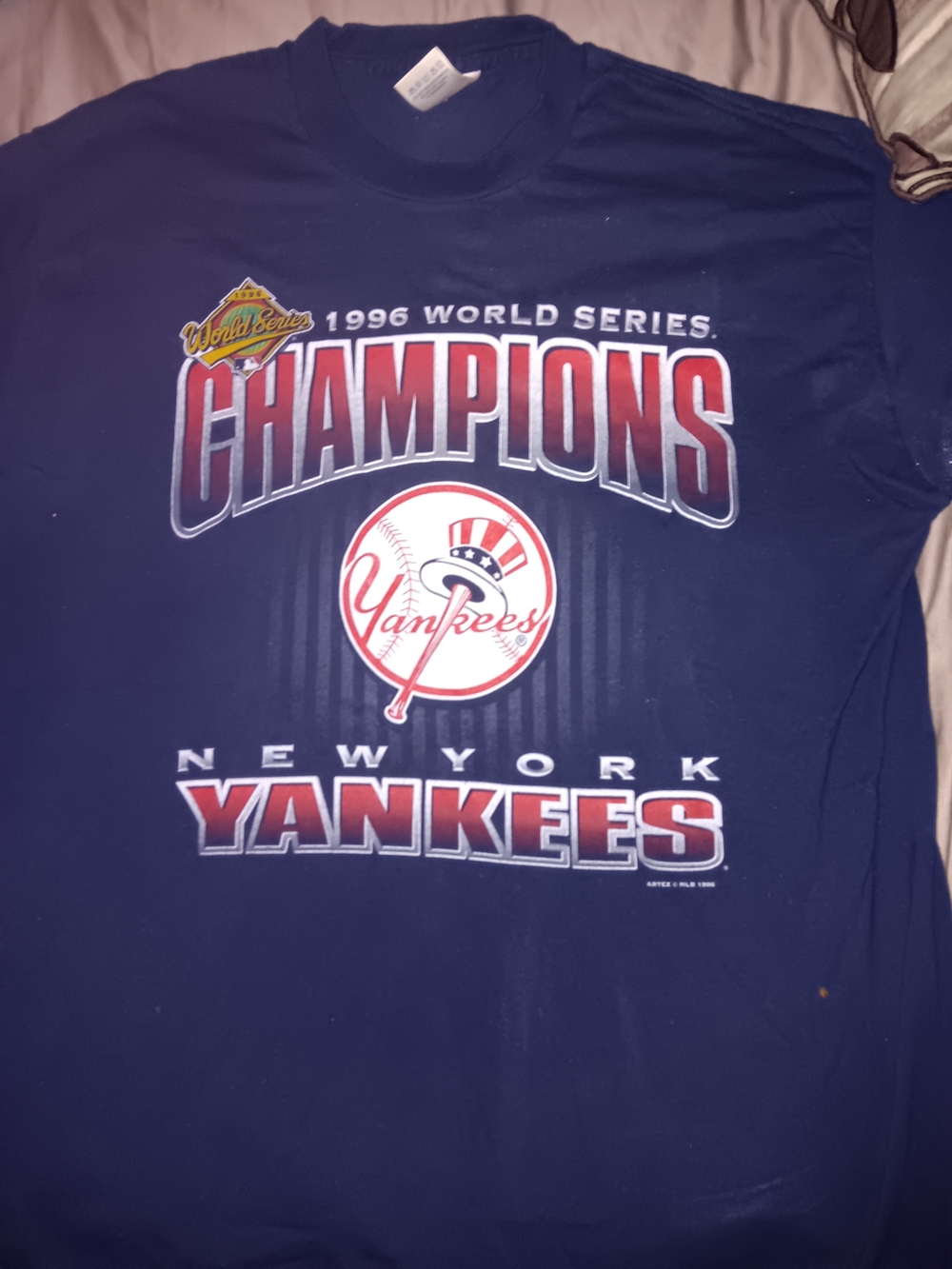 1996 World Series Champions New York Yankees Navy T-Shirt